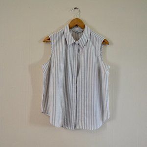 Cleo Petites Sleeveless Striped Blouse